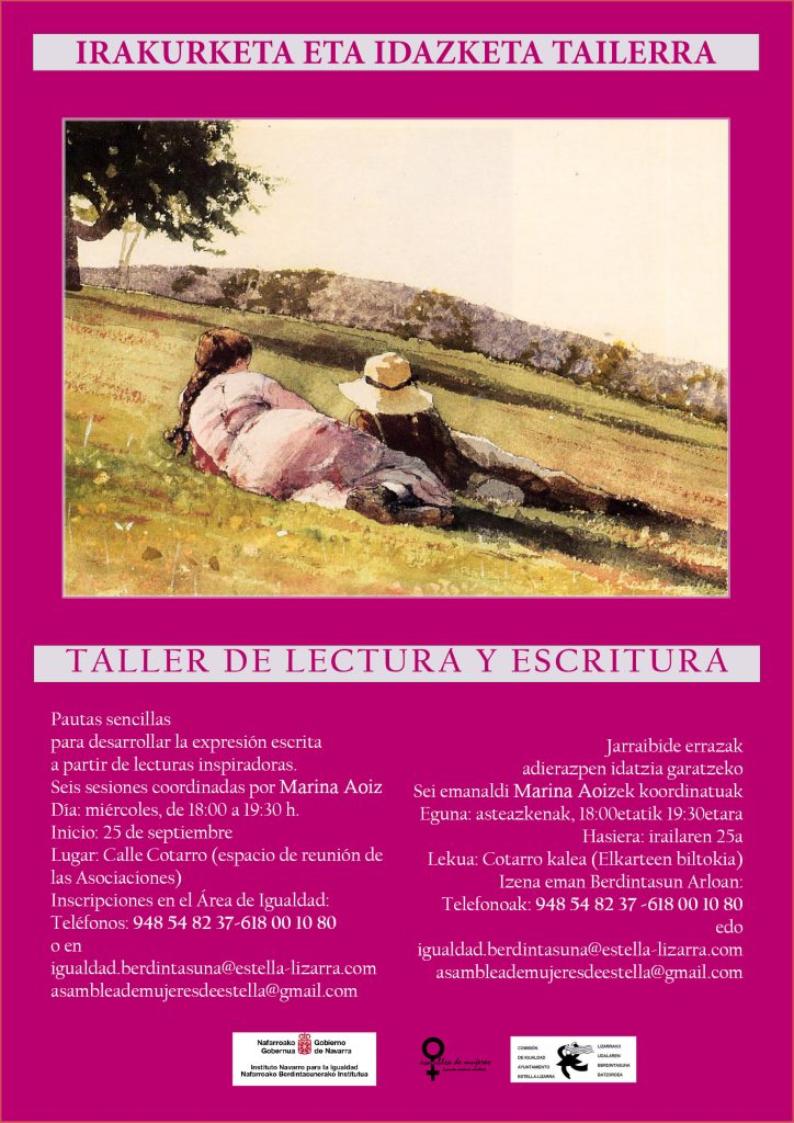 Taller literario, Estella 2019