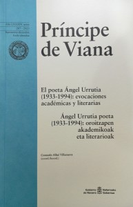 Príncipe de Viana- Ángel Urrutia (1933-1994). Evocaciones académicas y literarias.  2024